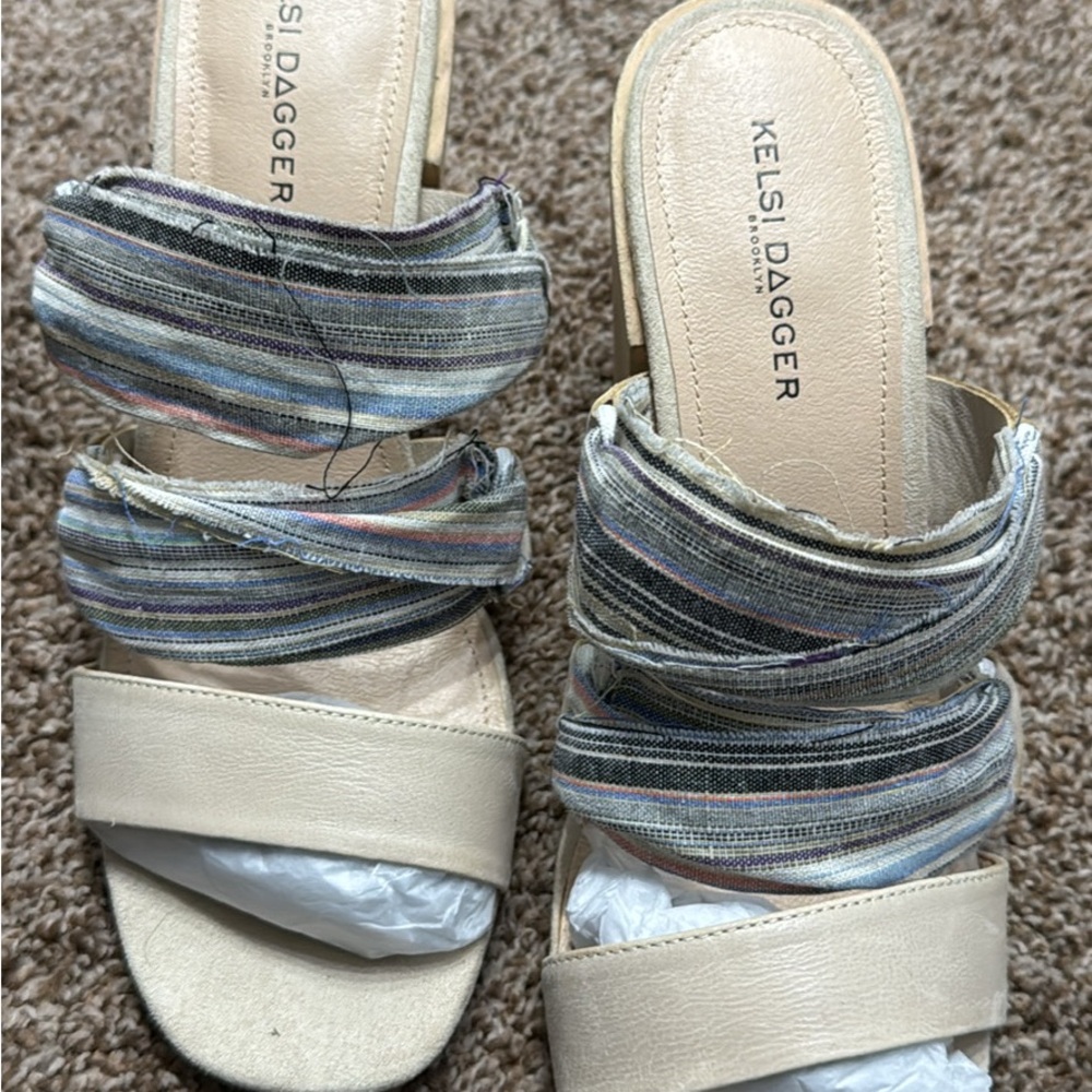 Kelsi Dagger Women's Striped Sandals